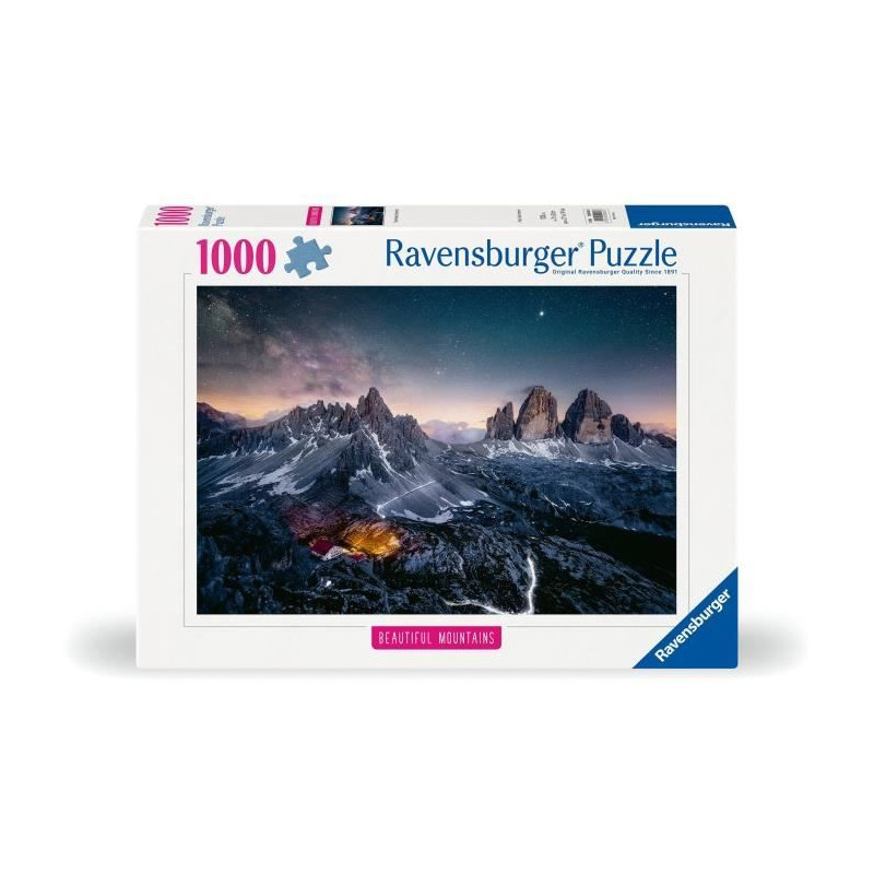 Ravensburger-Puzzle 1000p-Les Tre Cime di lavaredo, Dolomites (Highlights)-des 14 ans-Puzzle de qualité supérieure-12000256