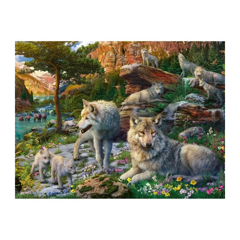 Ravensburger-Puzzle 1500 pieces-Loups au printemps-Adultes & enfants des 14 ans-Puzzle de qualité supérieure 80x60cm-12000719