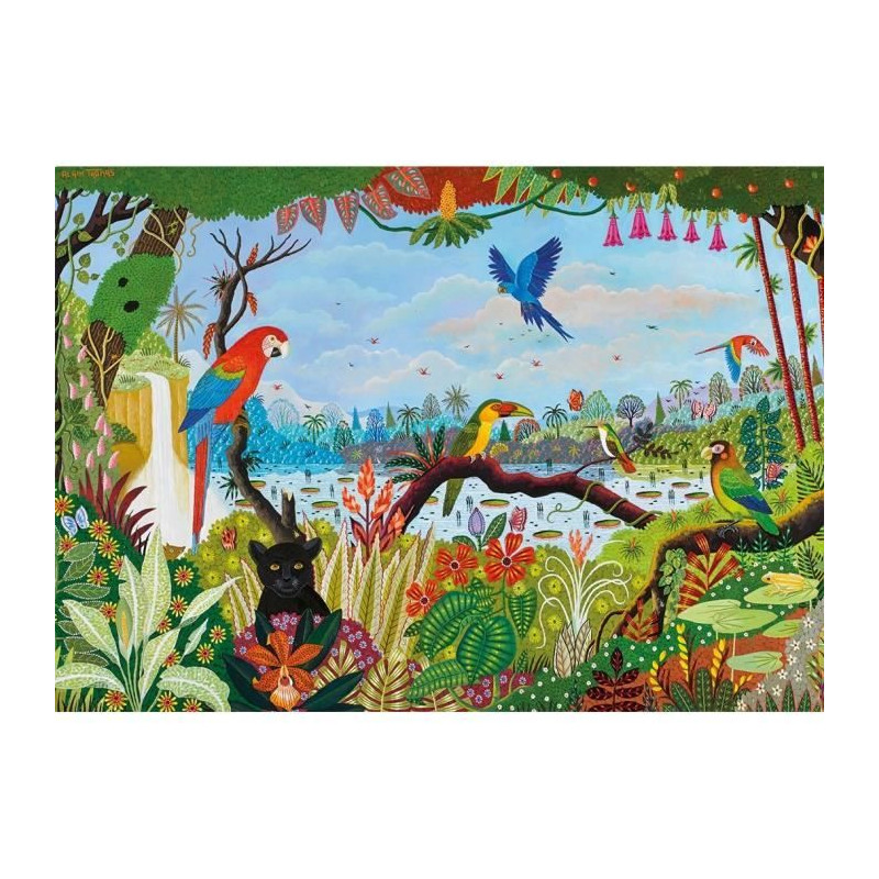 Nathan-Puzzle 1500 pieces-Jungle animée/Alain Thomas-Adultes et enfants des 14 ans-Puzzle de qualité supérieure-12000942