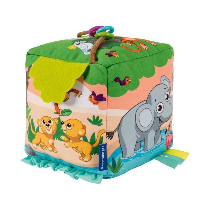 Ravensburger -PLAY + - Mon cube d'activités sonore les animaux sauvages - Des 6 mois - version française - 34009