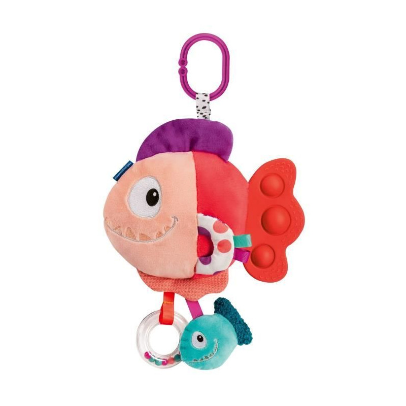 Ravensburger -PLAY + - Peluche pop-it piranha rouge - Des la naissance - version française - 34015