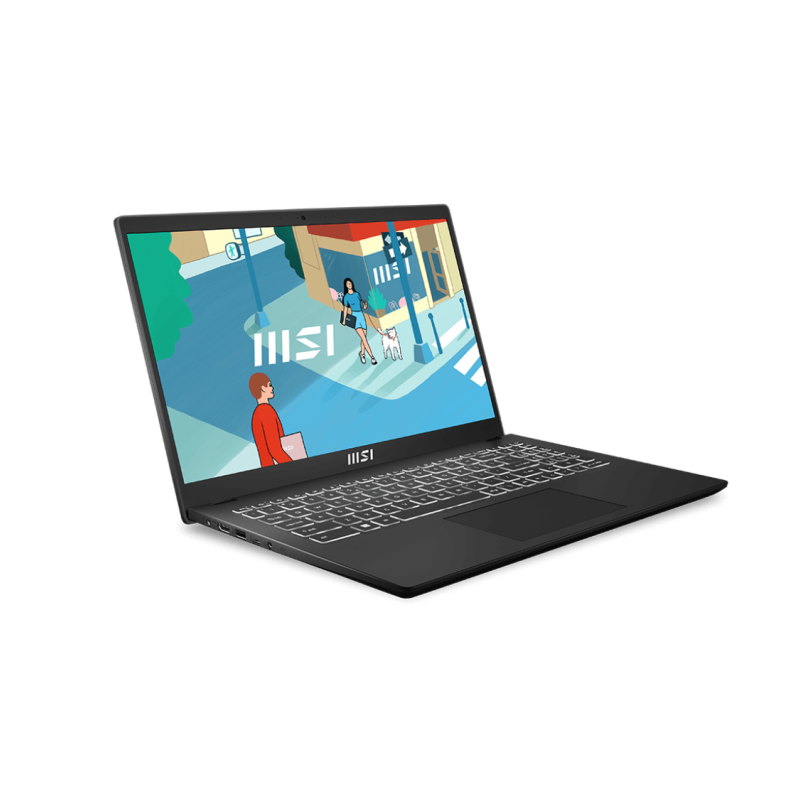 MSI Modern 15 B13M 254FR Intel® Core? i7 i7 1355U Ordinateur portable 39,6 cm (15.6") Full HD 16 Go DDR4 SDRAM 512 Go SSD Wi Fi