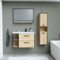 Ensemble INDUS, set de salle de bain 80, vanity+vasque+miroir & colonne