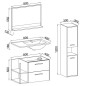 Ensemble INDUS, set de salle de bain 80, vanity+vasque+miroir & colonne