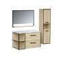 Ensemble INDUS, set de salle de bain 80, vanity+vasque+miroir & colonne