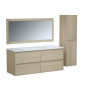 Ensemble TIMBER, set de salle de bain 120, vanity+vasque+miroir & colonne