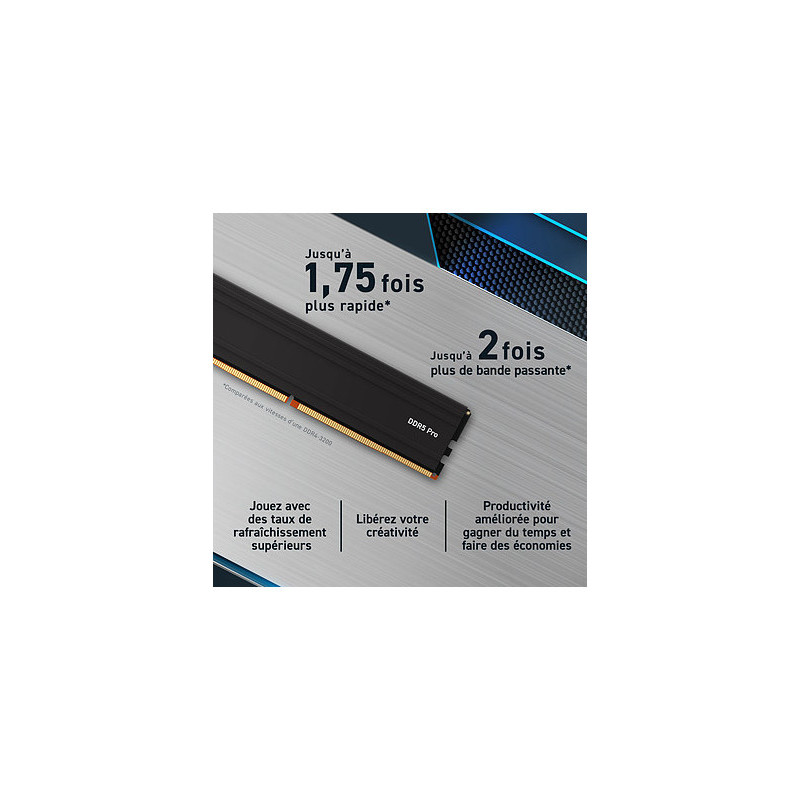 Crucial Pro module de mémoire 24 Go 1 x 24 Go DDR5 5600 MHz