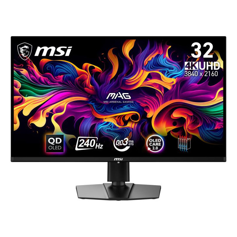 MSI MAG 321UPX QD OLED écran plat de PC 80 cm (31.5") 3840 x 2160 pixels 4K Ultra HD QDOLED Noir