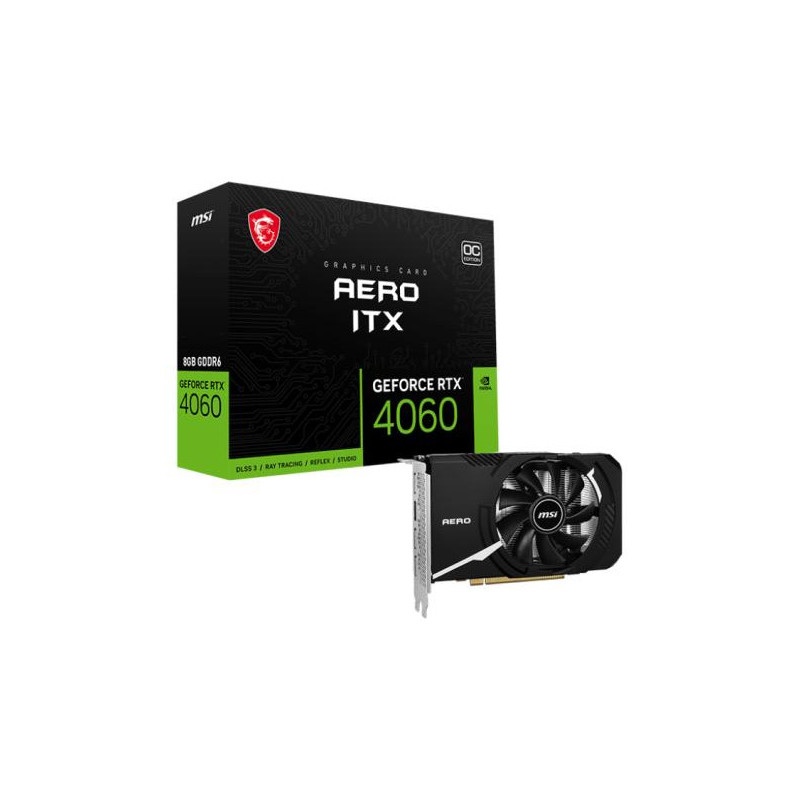 MSI AERO GeForce RTX 4060 ITX 8G OC NVIDIA 8 Go GDDR6