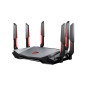 MSI RADIX AXE6600 WIFI 6E TRI BAND routeur sans fil Gigabit Ethernet Bi bande (2,4 GHz 5 GHz) Noir, Rouge