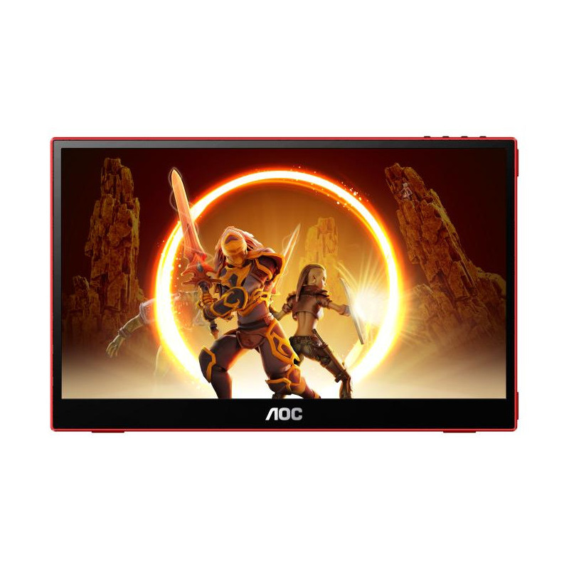 AOC 16G3 téléviseur et moniteur portables Moniteur portable Noir, Rouge 39,6 cm (15.6") TFT 1920 x 1080 pixels