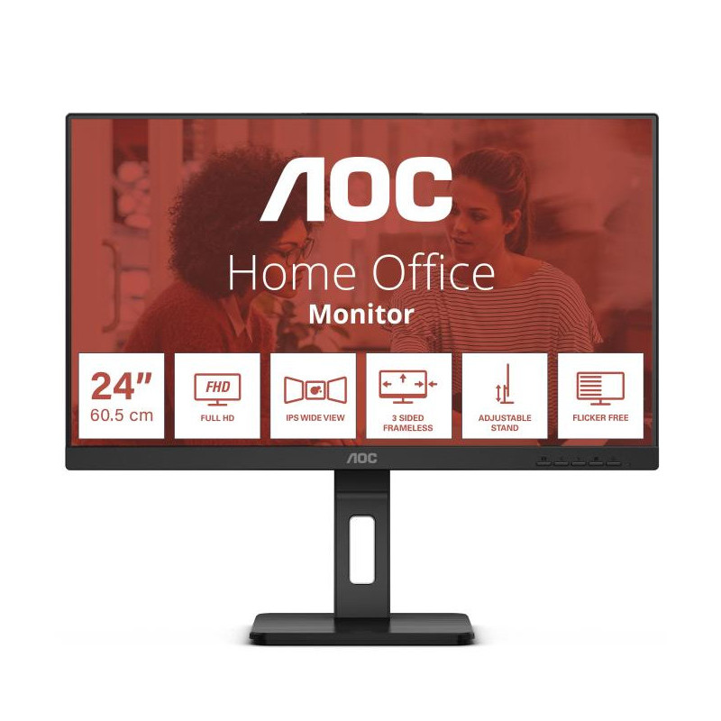 AOC E3 24E3QAF LED display 60,5 cm (23.8") 1920 x 1080 pixels Full HD LCD Noir