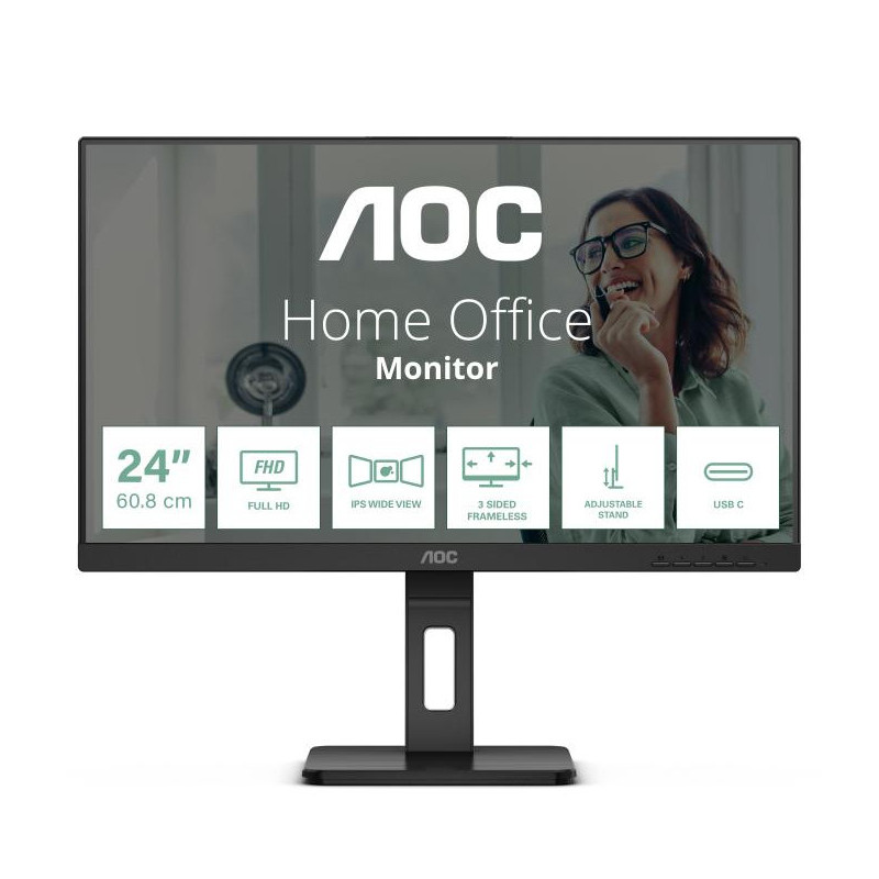 AOC 24P3CV LED display 60,5 cm (23.8") 1920 x 1080 pixels Full HD Noir