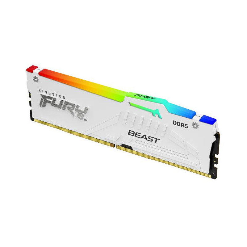 Kingston Technology FURY Beast 32 Go 5600 MT s DDR5 CL36 DIMM (Kits de 2) White RGB EXPO