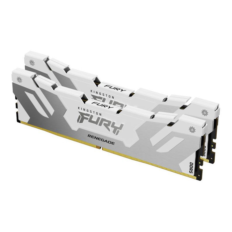 Kingston Technology FURY DIMM DDR5 CL32 32Go 6000 MT s (kit de 2) Renegade Blanc XMP