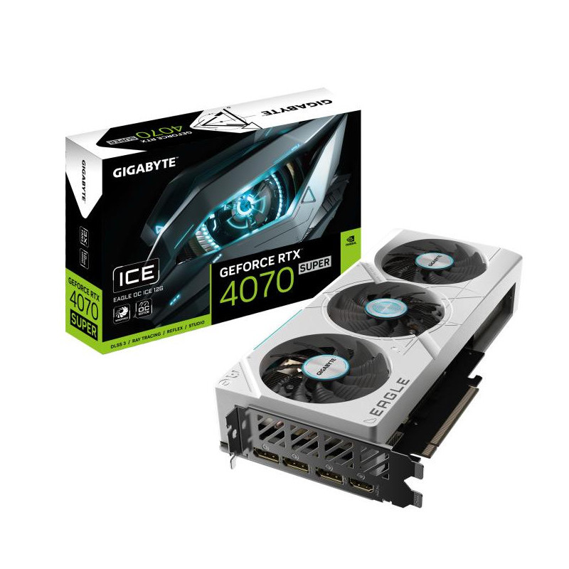 GIGABYTE GeForce RTX 4070 SUPER EAGLE OC ICE 12G NVIDIA 12 Go GDDR6X