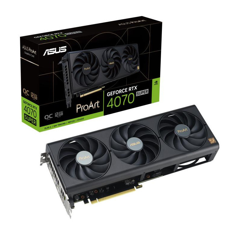 ASUS ProArt RTX4070S O12G NVIDIA GeForce RTX 4070 SUPER 12 Go GDDR6X