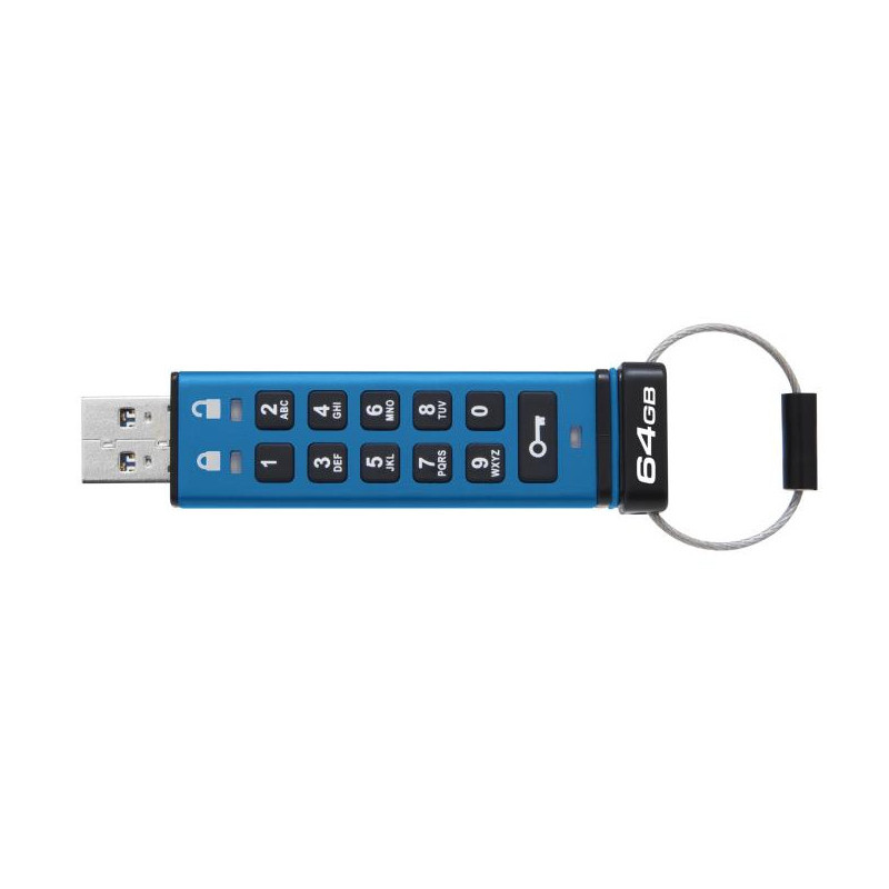 Kingston Technology IronKey Keypad 200 de 64 Go, FIPS 140 3 niveau 3 (en attente), chiffrement AES 256