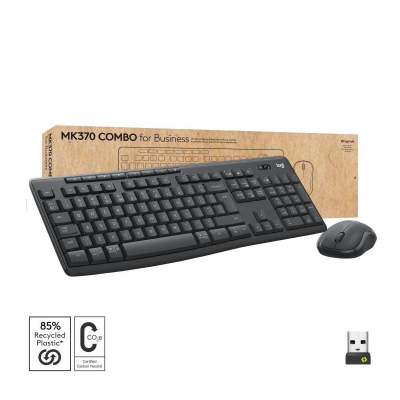 Logitech KIT MK370 For Business Noir