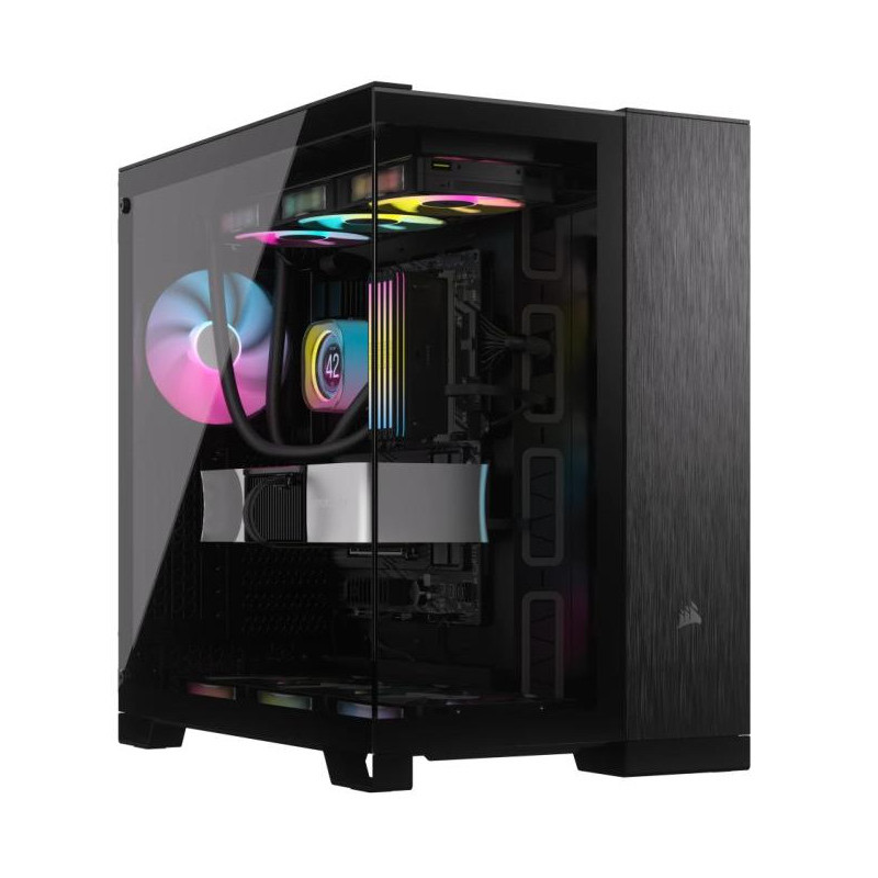 CORSAIR 6500X Mid Tower PC Case, Black Obsidian Aluminum