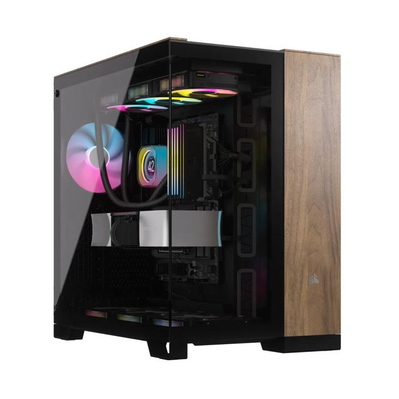 CORSAIR 6500X Mid Tower PC Case, Black Walnut