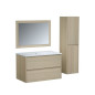 Ensemble TIMBER, set de salle de bain 80, vanity+vasque+miroir & colonne