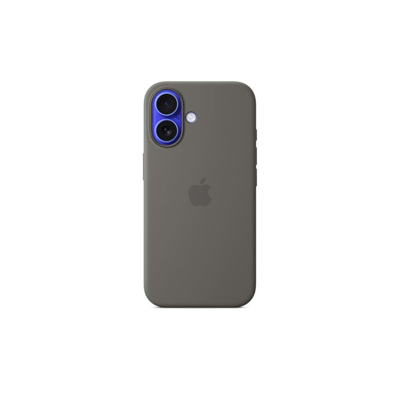 Coque en silicone avec MagSafe pour iPhone 16 Gris minéral