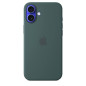 Coque en silicone avec MagSafe pour iPhone 16 Plus Vert lacustre