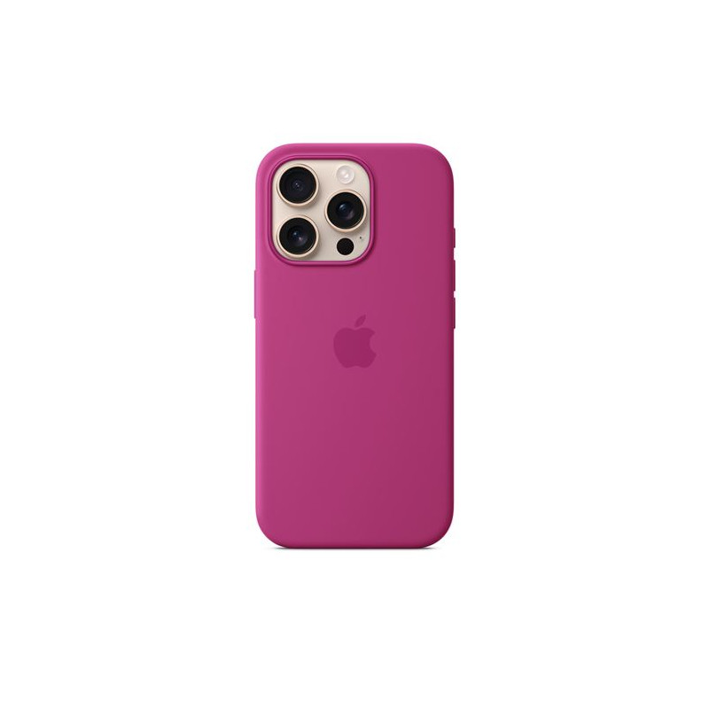 Coque en silicone avec MagSafe pour iPhone 16 Pro Fuchsia