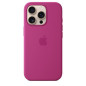 Coque en silicone avec MagSafe pour iPhone 16 Pro Fuchsia