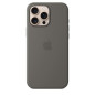 Coque en silicone avec MagSafe pour iPhone 16 Pro Max Gris minéral