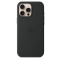 Coque en silicone avec MagSafe pour iPhone 16 Pro Max Noir