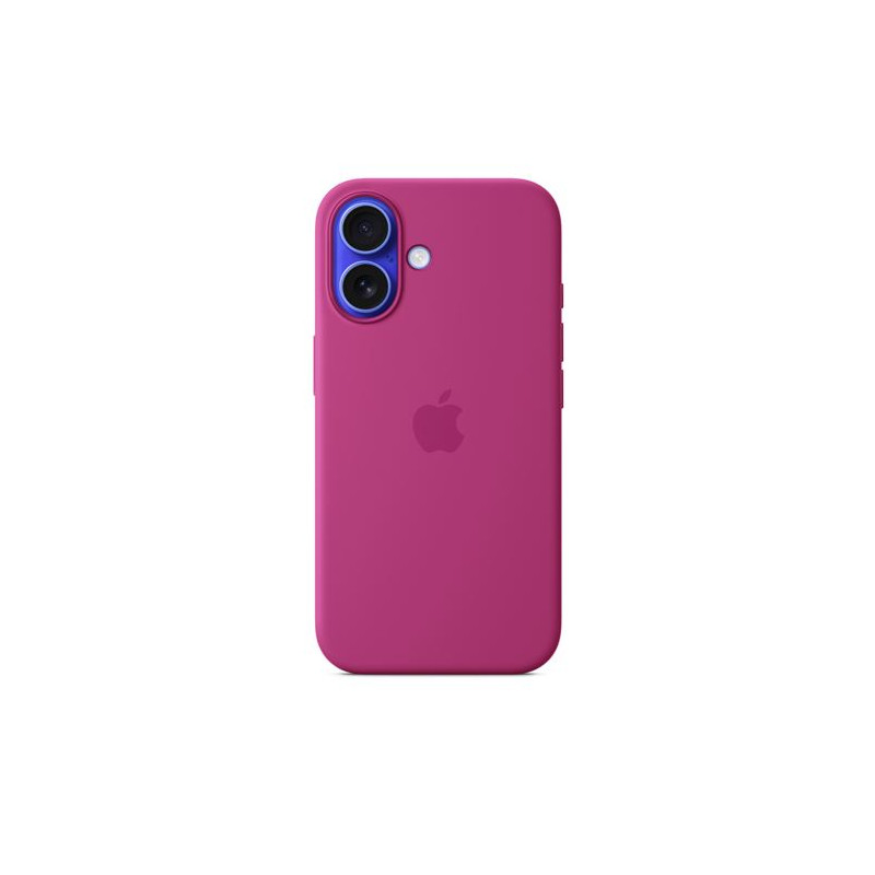 Coque en silicone avec MagSafe pour iPhone 16 Fuchsia