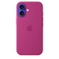 Coque en silicone avec MagSafe pour iPhone 16 Fuchsia