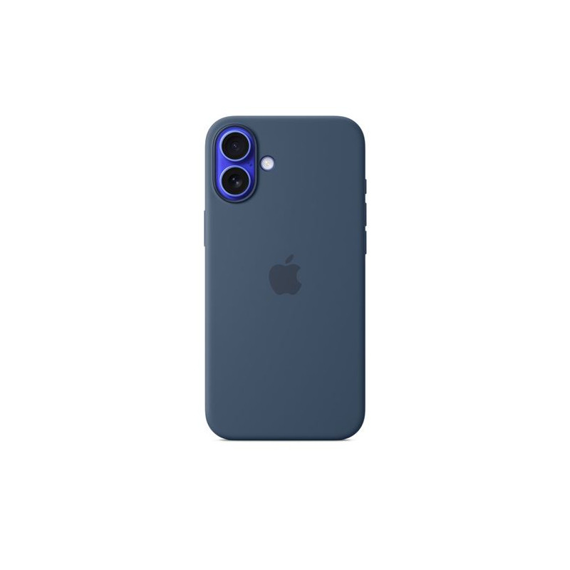 Coque en silicone avec MagSafe pour iPhone 16 Plus Denim