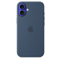 Coque en silicone avec MagSafe pour iPhone 16 Plus Denim