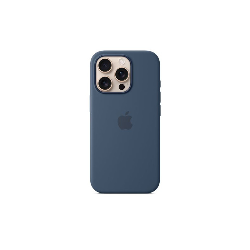 Coque en silicone avec MagSafe pour iPhone 16 Pro Denim