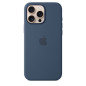 Coque en silicone avec MagSafe pour iPhone 16 Pro Max Denim