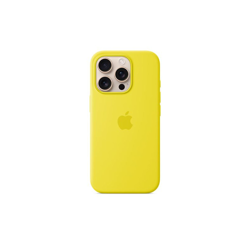 Coque en silicone avec MagSafe pour iPhone 16 Pro Carambole