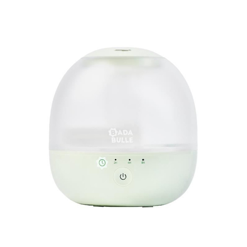 Badabulle Humidificateur d'Air Bubble - Assure Bon Taux d'Humidité - Veilleuse Intégrée - Buse 360° - Jusqu'a 16h d'Autonomi