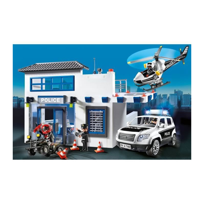 PLAYMOBIL - 71602 - Poste police véhicules