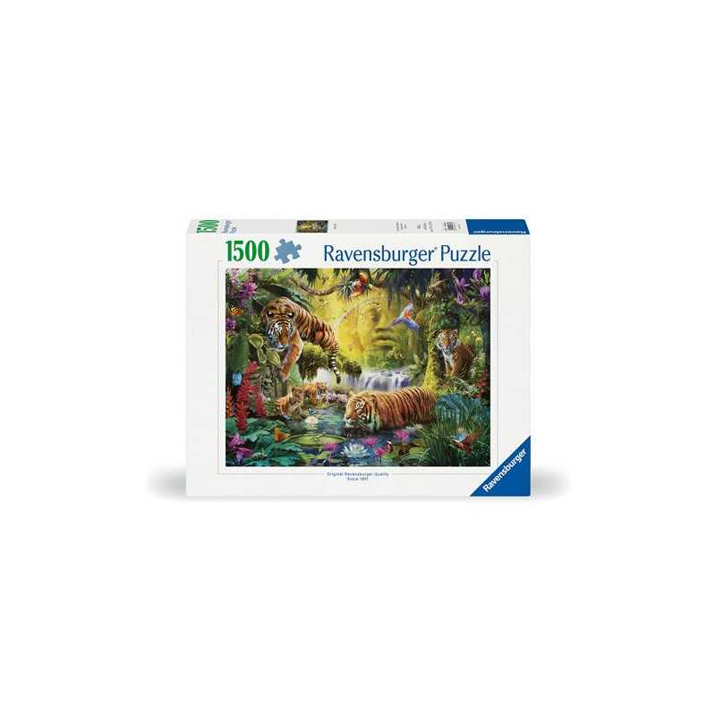 Puzzle 1500 pièces Ravensburger Tigres au plan d eau