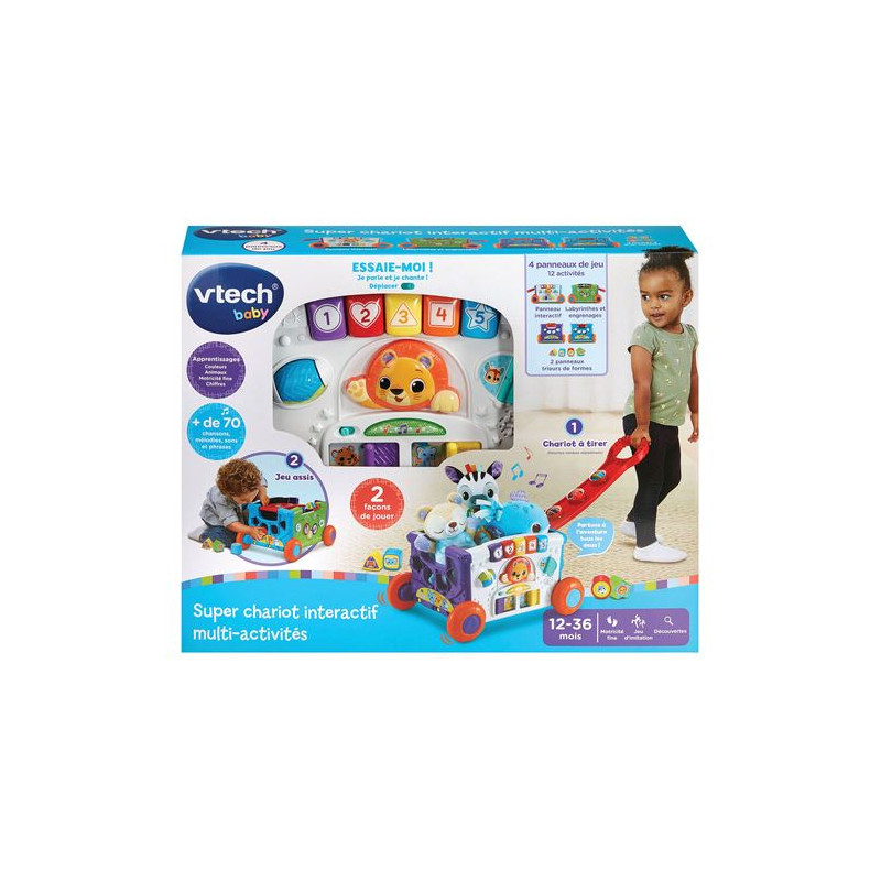 Jeu d éveil Vtech Baby Super chariot interactif multi activités