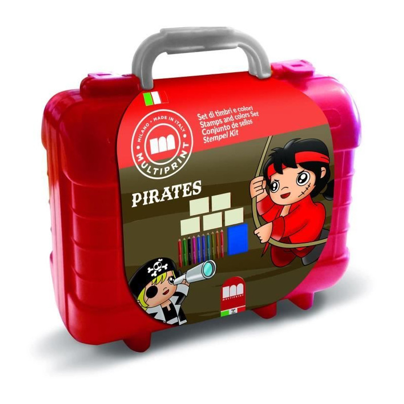 PIRATES Malette de timbres et dessins