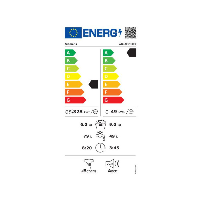 LAVANTE SECHANTE FRONT SIEMENS WN44G200FR