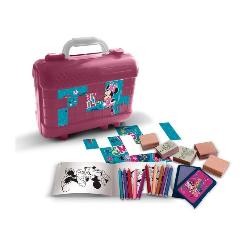 Travel Set - MULTIPRINT - 42866 - 5 tampons Minnie, 10 crayons