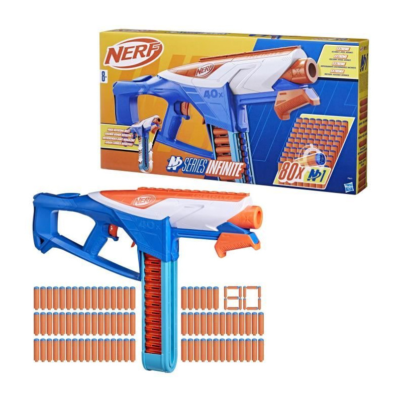 Nerf NSeries blaster Infinite a fléchette, 80 fléchettes, a partir de 8 ans