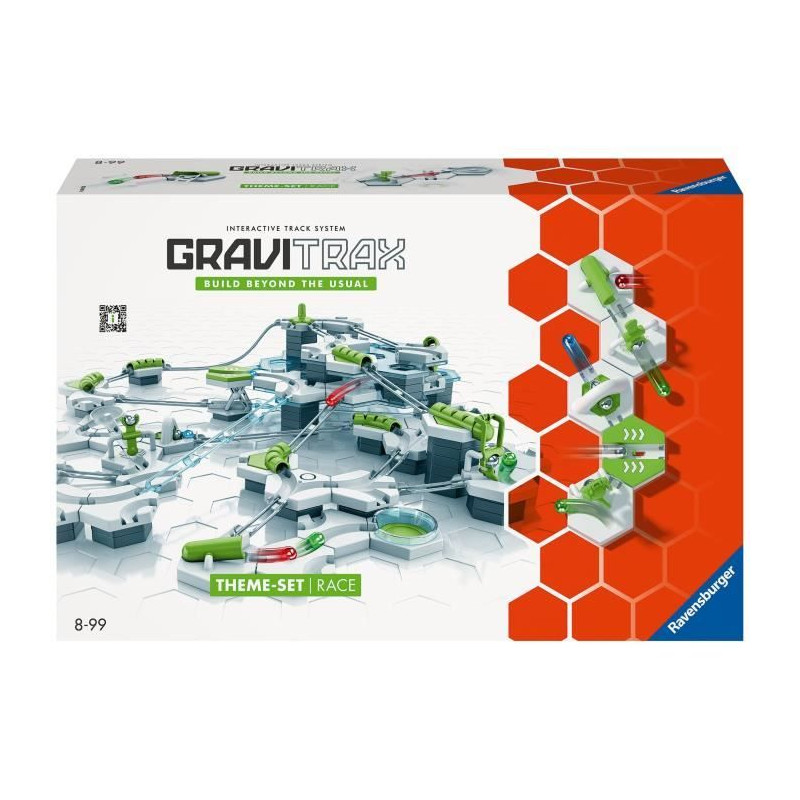 Ravensburger-GraviTrax Starter Set Race-180 pieces-Jeu de construction créatif-Parcours de billes a construire-Des 8 ans-22439