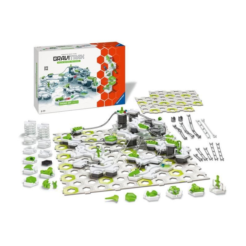 Ravensburger-GraviTrax Starter Set Race-180 pieces-Jeu de construction créatif-Parcours de billes a construire-Des 8 ans-22439