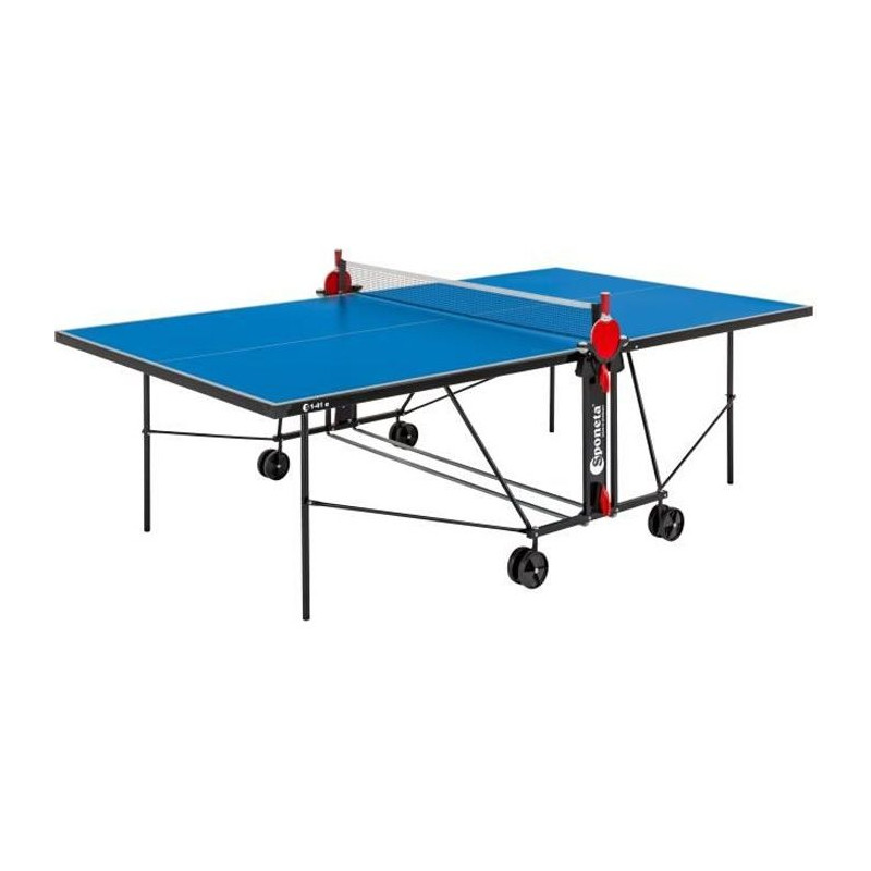 SPONETA - Table Tennis de Table - Table Ping Pong Compacte - Usage extérieur - Bleu et noir